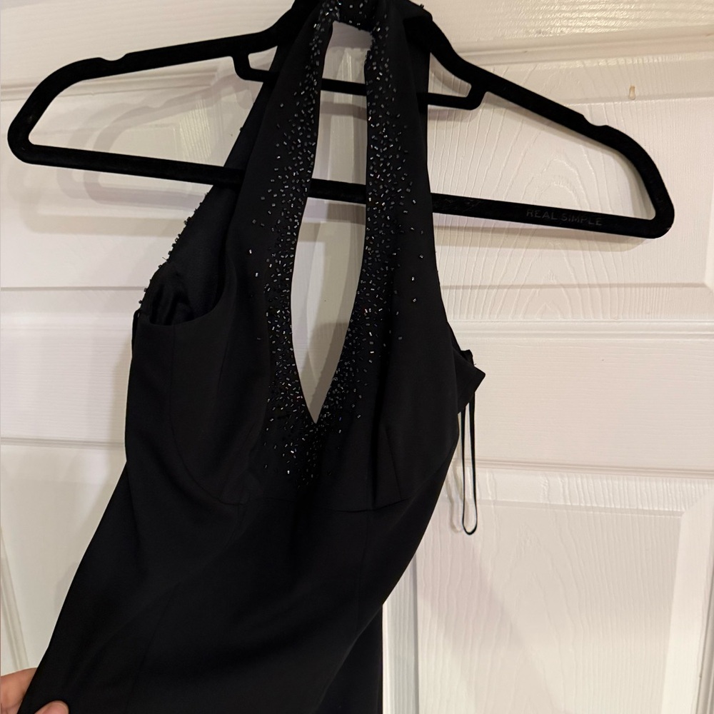 Dave & Johnny Black Dress with Beaded Accents